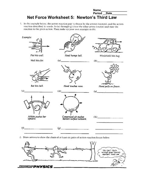 Newton's Laws Scenarios Worksheets