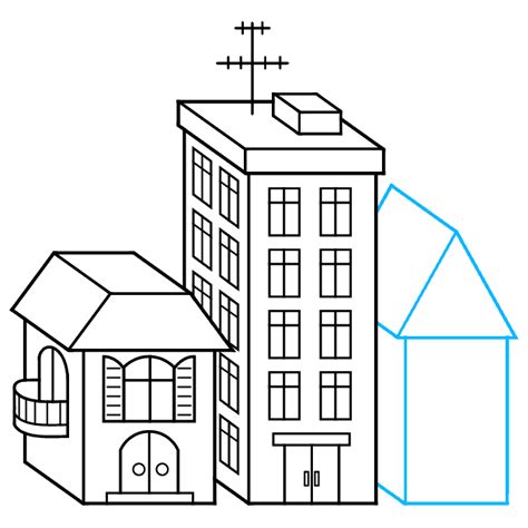 How to Draw Easy 3D Buildings - Really Easy Drawing Tutorial