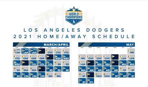 Los Angeles Dodgers Schedule 2022