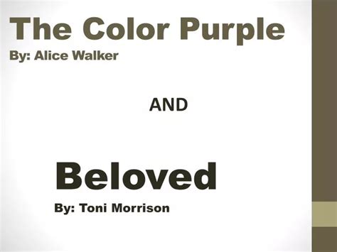 PPT - The Color Purple By: Alice Walker PowerPoint Presentation, free ...