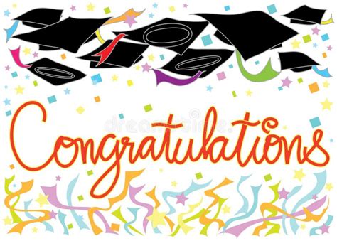 Graduation Congratulations Card Stock Illustration - Illustration of graduation, congratulations ...