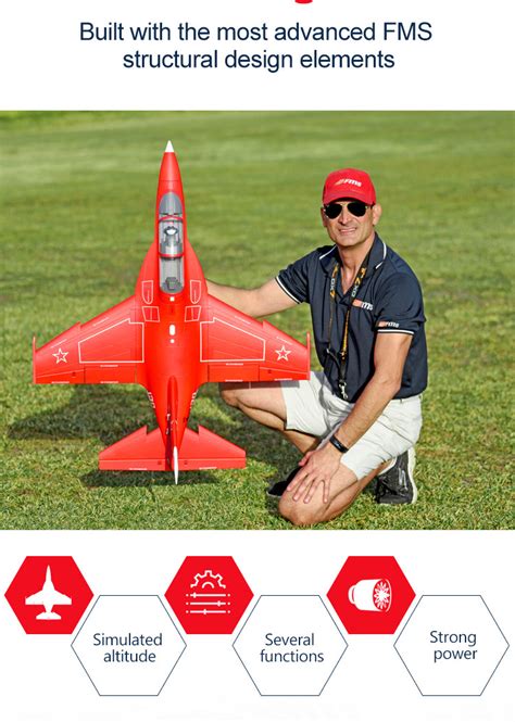 Red FMS YAK 130 V2 70MM JET PNP RC Airplane