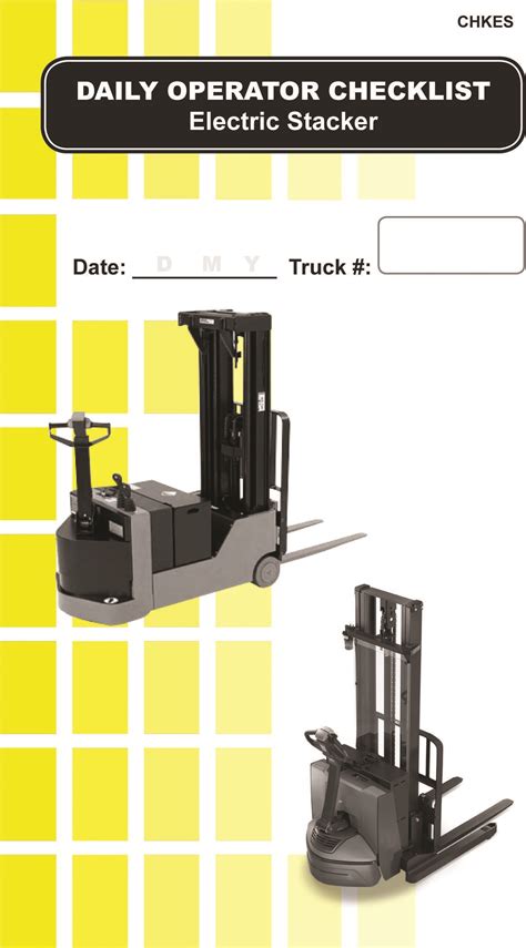 Electric Stacker Forklift Daily Checklist Refill in 2022 | Daily ...