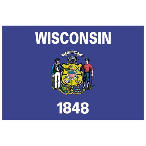 Wisconsin flag.eps Royalty Free Stock SVG Vector