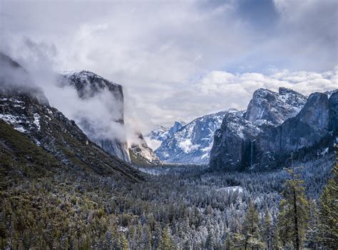 Tunnel View Sunrise Clearing Winter Storm Yosemite: El Capitan Tunnel ...