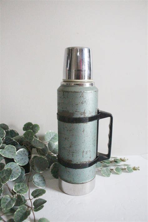 Vintage Stanley Thermos Blue Original Heavy Duty Lidded Alladin Stanley ...