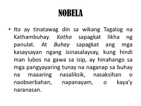 Nobela Kahulugan Ano Ang Kahulugan Ng Nobela At Halimbawa - Mobile Legends