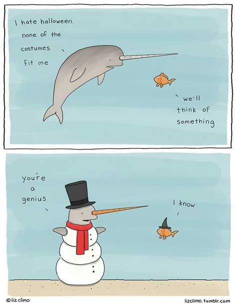 Narwhal costume | Funny animal comics, Liz climo comics, Funny animals