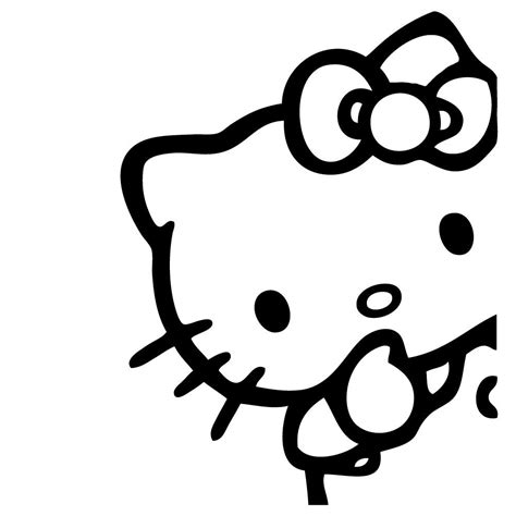 Hello Kitty Peeking Corner Vinyl Sticker Decal Cute Sanrio JDM Choose | Hello kitty drawing ...