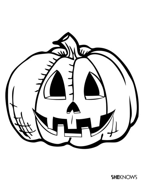 scary jack o lantern coloring page - Clip Art Library