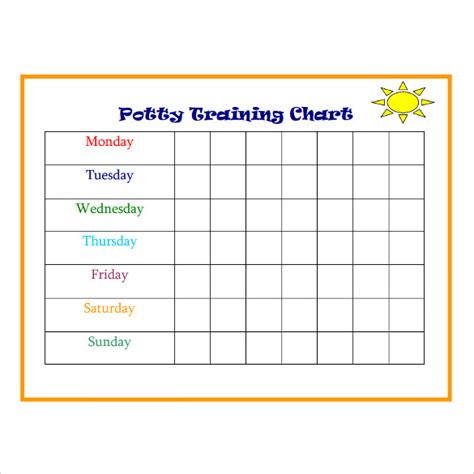 Potty Training Sheet