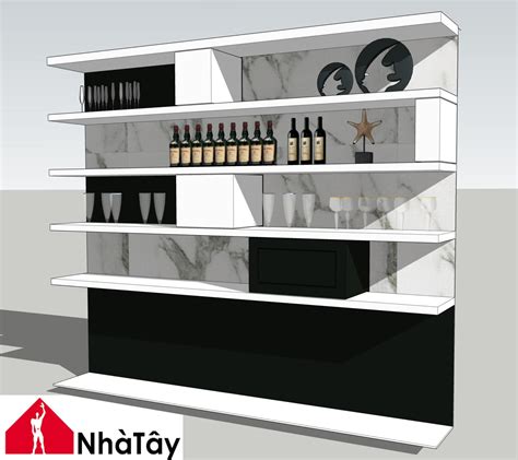 4849 Bookshelf Sketchup Model Free Download