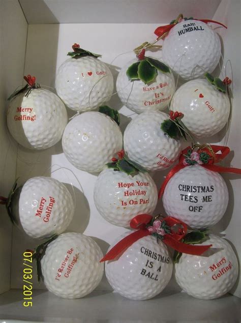 Lot of 12 Golf Ball Christmas Ornaments Golfing Balls #Unknown | Golf ball, Golf ball crafts ...
