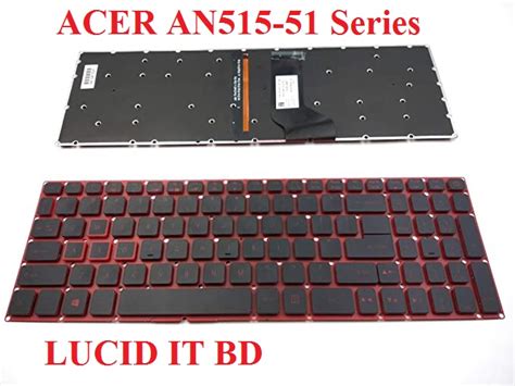 Replacement Red Backlit Keyboard for Acer Nitro 5 AN515 AN515-51 AN515-52 AN515-53 Series Laptop ...