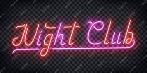 Premium Vector | realistic neon sign of Night Club typography logo for party invitation template ...