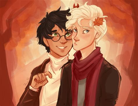 drarry autumn | Drarry fanart, Harry potter universal, Drarry