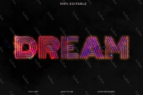 Dream Font Style Effect | Photoshop PREMIUM PSD File