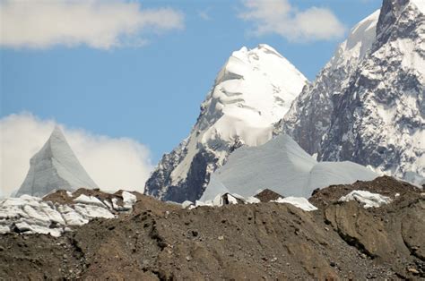 37 P6300 Close Up With Huge Ice Penitentes On North Gasherbrum Glacier As Trek Nears Gasherbrum ...