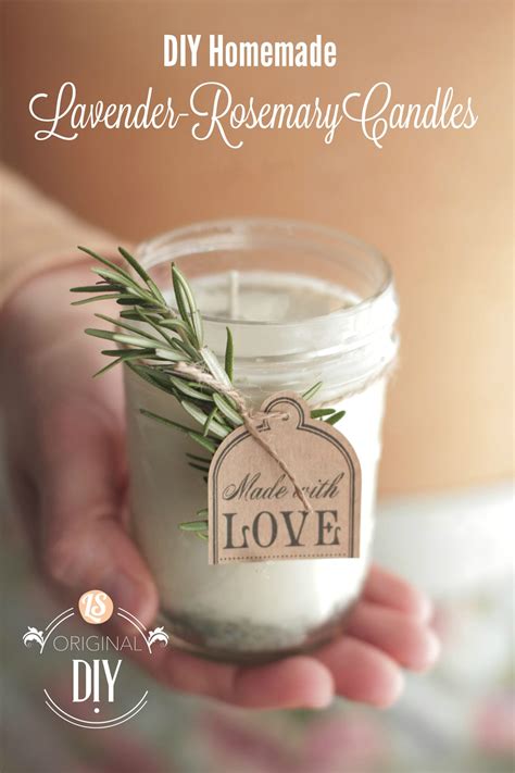 DIY Homemade Candles (with natural lavender-rosemary scent) - Live Simply