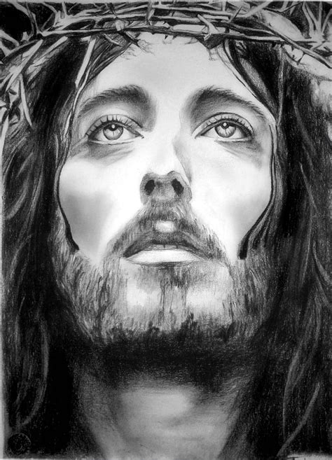 Jesus of Nazareth Drawing custom Jesus Christ charcoal | Etsy