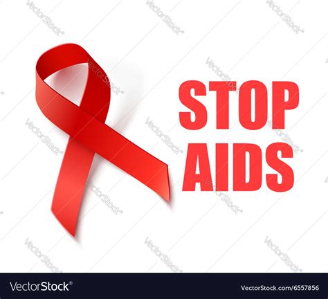 Aids awareness ribbon Royalty Free Vector Image