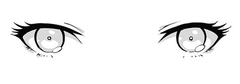 How To Draw Female Anime Eyes - Front View