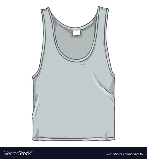 Single cartoon - men gray singlet Royalty Free Vector Image