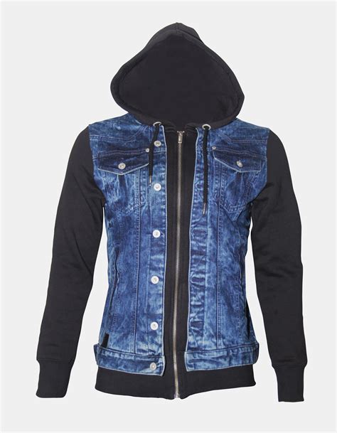 Men's Denim Hoodie Jacket Denim Jacket With Hoodie, Mens Denim, Plus Size, Hoodies, Jackets ...