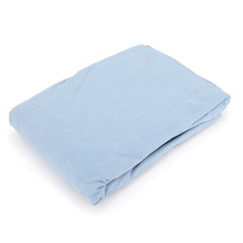 Drap housse flanelle unie 160x200 cm 100% coton WALES bleu Glacier | Linnea, linge de maison et