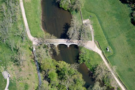 Aerial View Of Burnside Bridge Antietam National Battlefield Stock Photo - Download Image Now ...