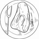 Coloriage  Steak Coloriages à Imprimer Gratuits sketch template