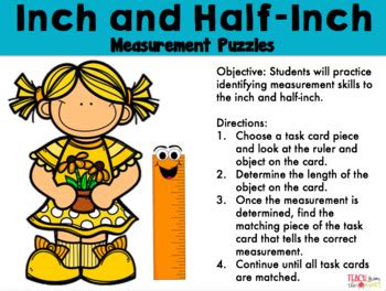 Inch and Half-Inch Measurement Center by Teach from the heART | TPT