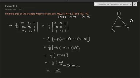 Determinant formula for the area of a triangle - explained with examples - YouTube