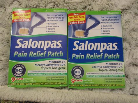 Missy's Product Reviews : Salonpas Pain Relief Patch Large