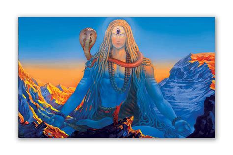 Buy Tamatina Religious Art Canvas Painting - Shiva Mahadev - Lord Shiva ...