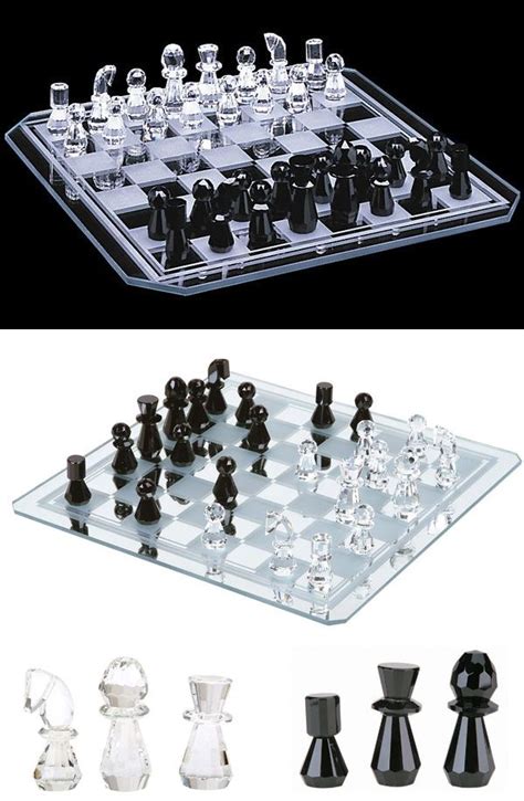 Crystal Chess Sets - Modern Contemporary | Crystal chess set, Glass chess set, Chess set