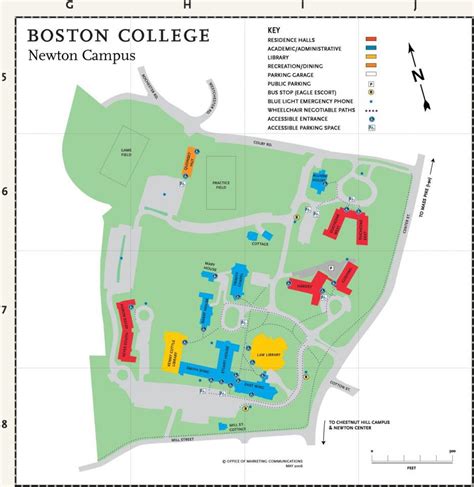 Boston college mapa - Mapa do Boston college (Estados Unidos da América)