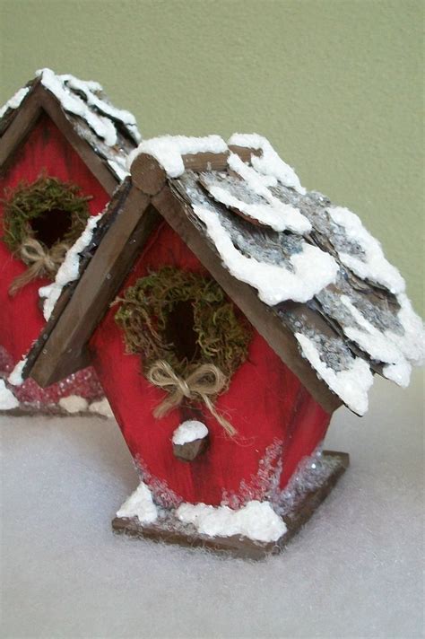 Christmas Bird Houses. $12.00, via Etsy. | Christmas 3 | Pinterest