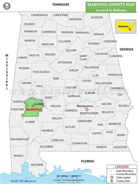 Marengo County Map, Alabama