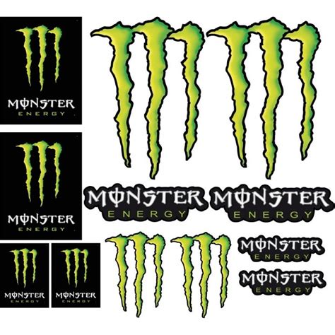 Stickers autocollants Moto Monster Energy