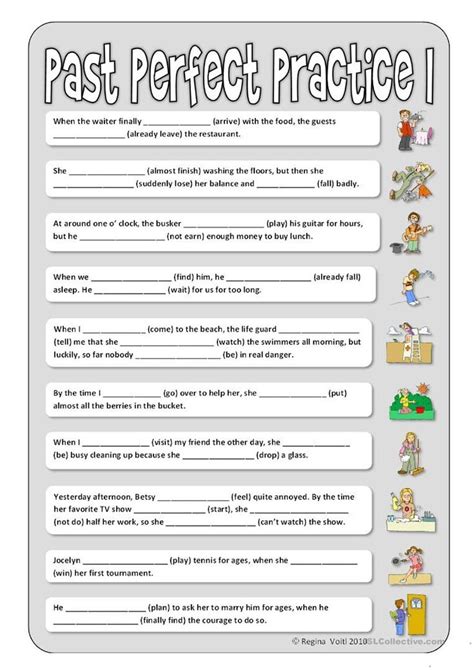 Past Perfect Practice I worksheet - Free ESL printable worksheets made by teachers | Learn ...