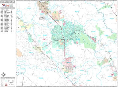 Santa Rosa Ca Zip Code Map | Draw A Topographic Map