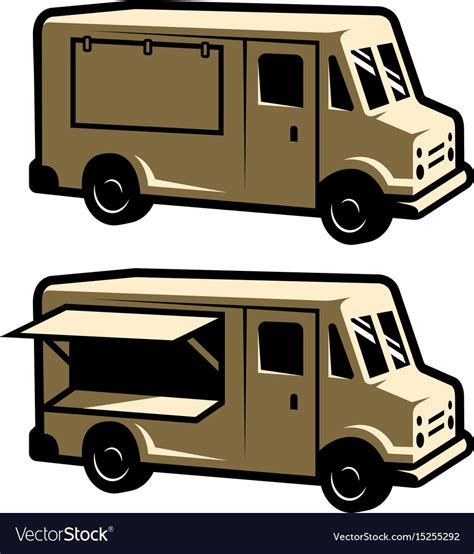 Food truck template Royalty Free Vector Image - VectorStock