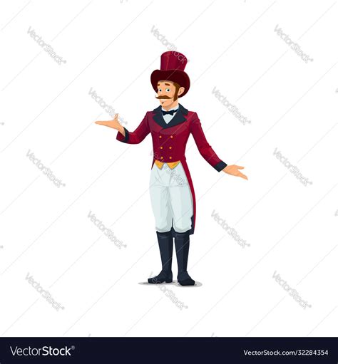 Big top tent circus entertainer character Vector Image