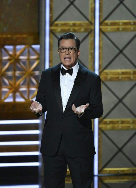 Host Stephen Colbert speaks onstage during the 69th Emmy Awards at the Microsoft Theatre on ...