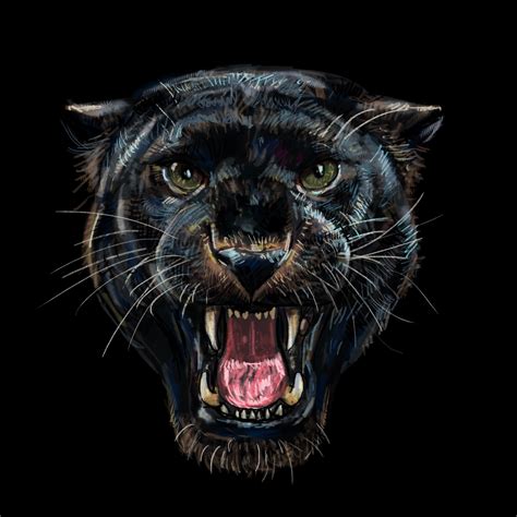 Roaring Black Panther | Black panther tattoo, Black panther drawing ...