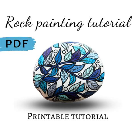 Rock Painting Tutorial, Printable Tutorial, Hand Painted Rocks, Pebble ...