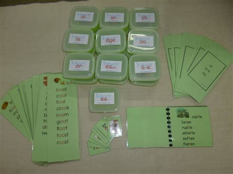 Montessori GREEN Scheme - Phonics - Complete set of Reading Kit-3 ...