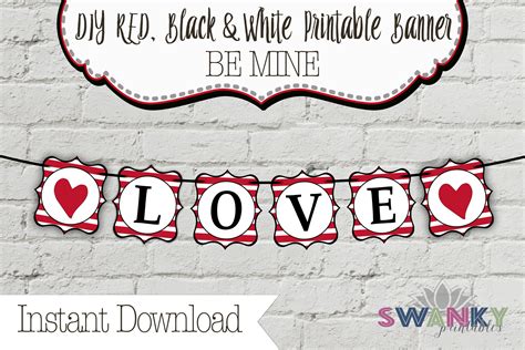 DIY-Printable_Love Banner_Hearts - Swanky Design Co.