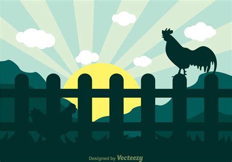 Hen and Rooster Silhouette Background 92157 Vector Art at Vecteezy